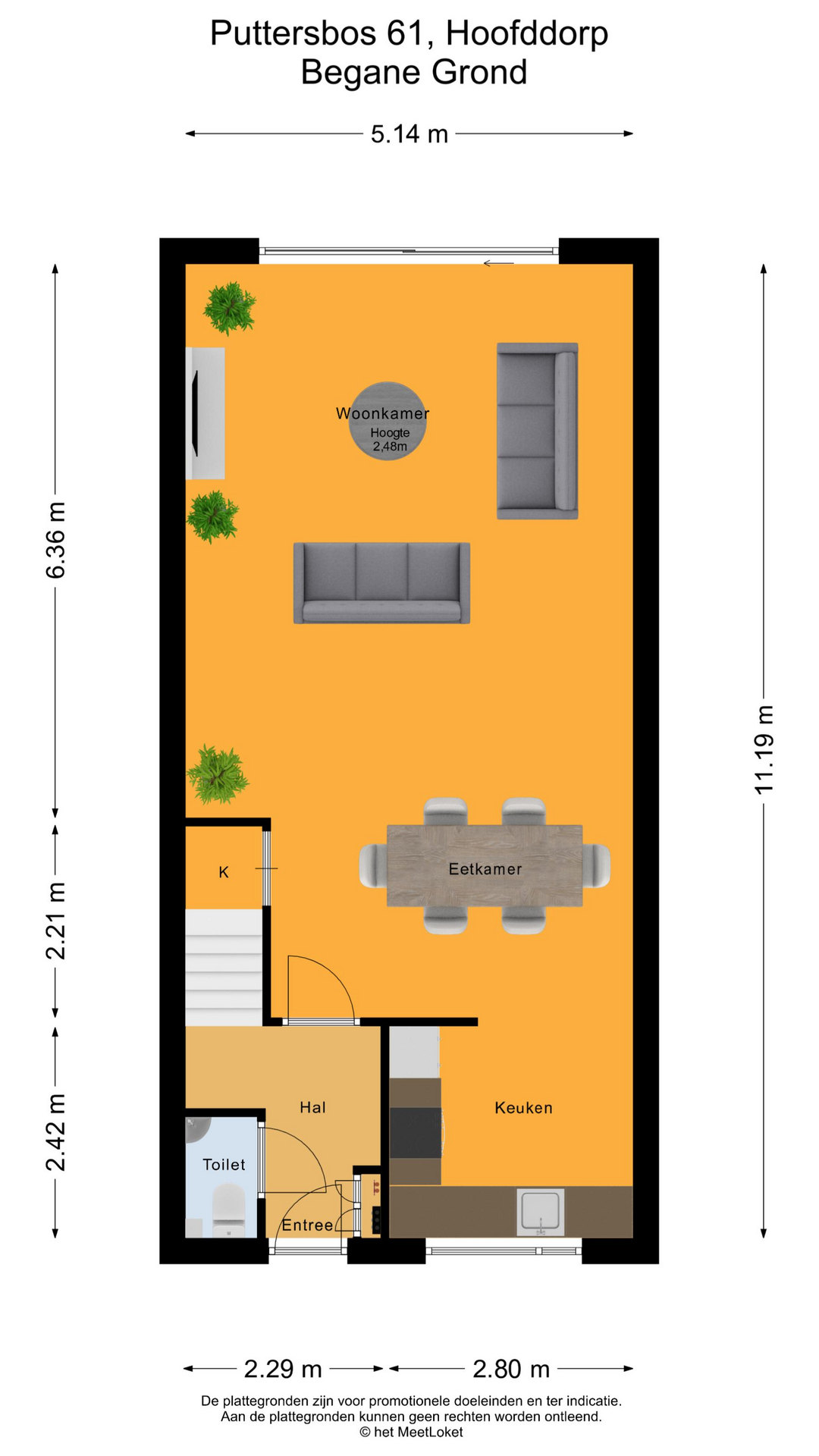 Puttersbos 61 , 2134 TD Hoofddorp map