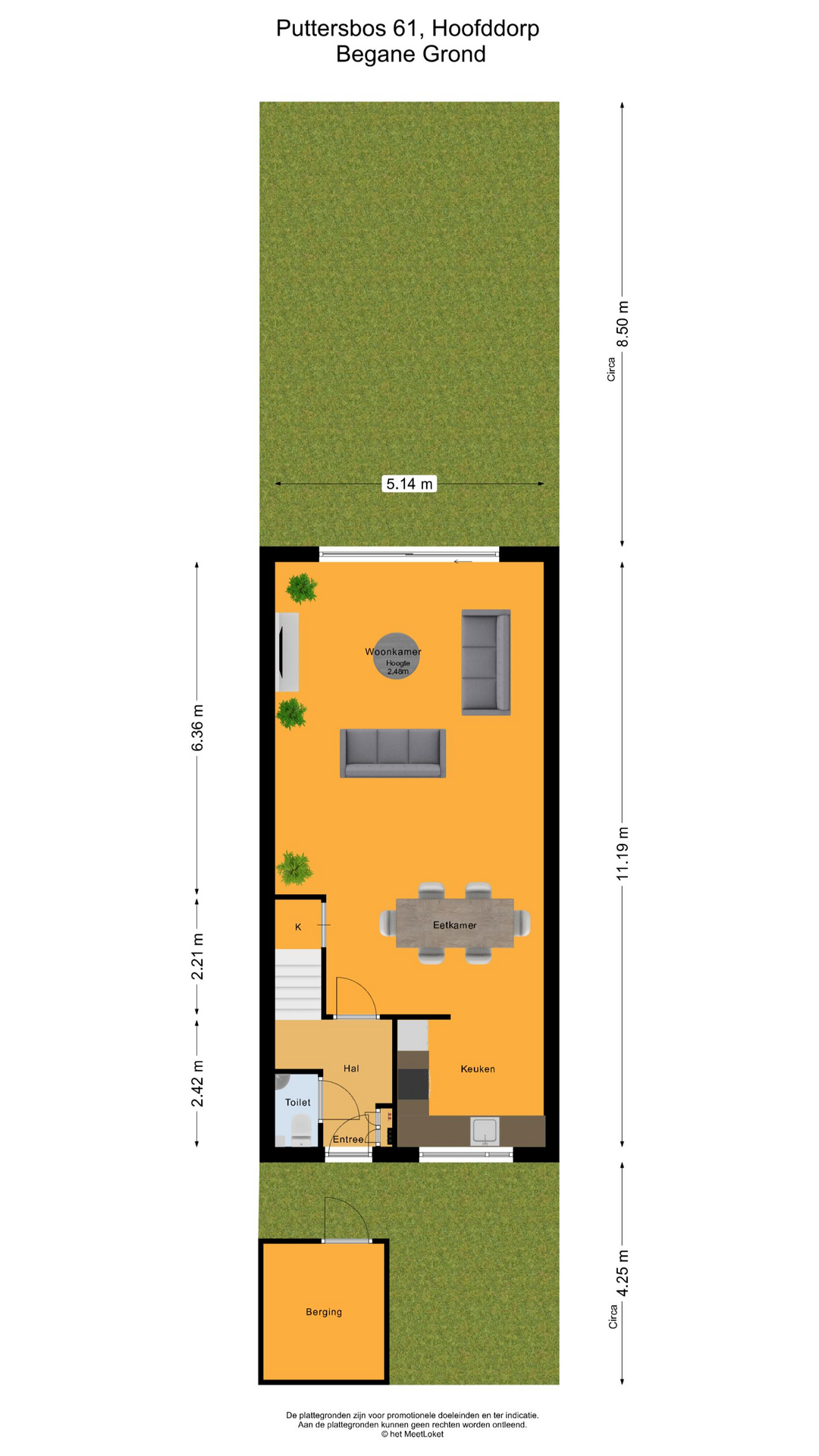 Puttersbos 61 , 2134 TD Hoofddorp map